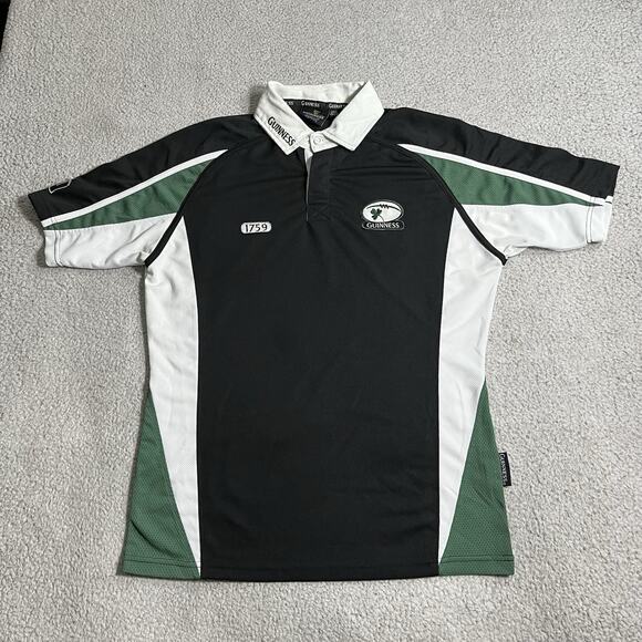 Guinness Polo Shirt Mens Medium Rugby Beer Ireland Short Sleeve Merchandise - Picture 1 of 14